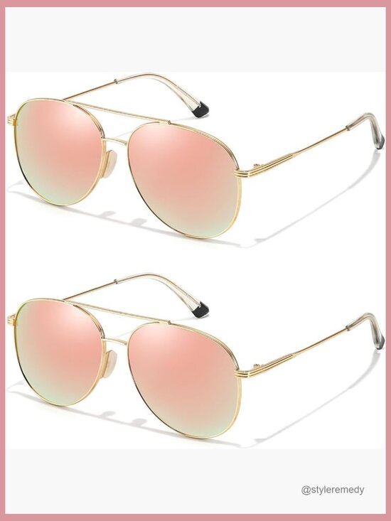 Polarized Aviator Sunglasses with Metal Frame and UV Protection main image 7